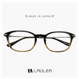 新品 メンズ 日本製 鯖江 メガネ laulea 眼鏡 la4046 brh ラウレア ボスリントン ボストン ウェリントン 型 MADE IN JAPAN 茶色 ブラウン