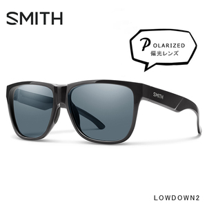 新品 SMITH スミス 偏光サングラス Lowdown 2 807 Black Polarized Gray lowdown2 偏光 メンズ 男性用 ウェリントン