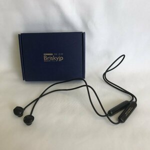 Briskyjp Bluetoothイヤホン 型番：QE200 (ブラック) マグネット搭載 【訳あり：説明書欠品】 47 00056