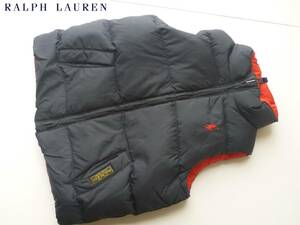  Polo Ralph Lauren * темно-синий красный двусторонний жилет 24m 90