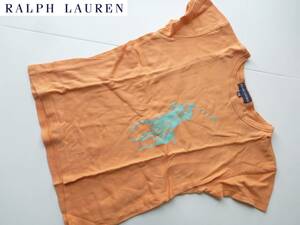 ラルフローレン★オレンジ　ビックポニープリント　半袖　Tシャツ　150