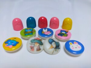 SANRIO Sanrio tuxedo Sam button Peter Rabbit button other Showa Retro 