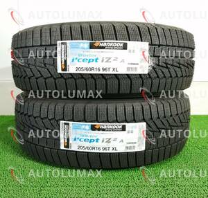 205/60R16 96T Hankook Winter icept iz2A w626 新品 スタッドレスタイヤ 2本セット 2022年製 ハンコック N2353.