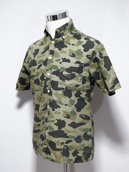新しいスタイル BATHING A APE 総柄 半袖シャツ カモフラ クラシック