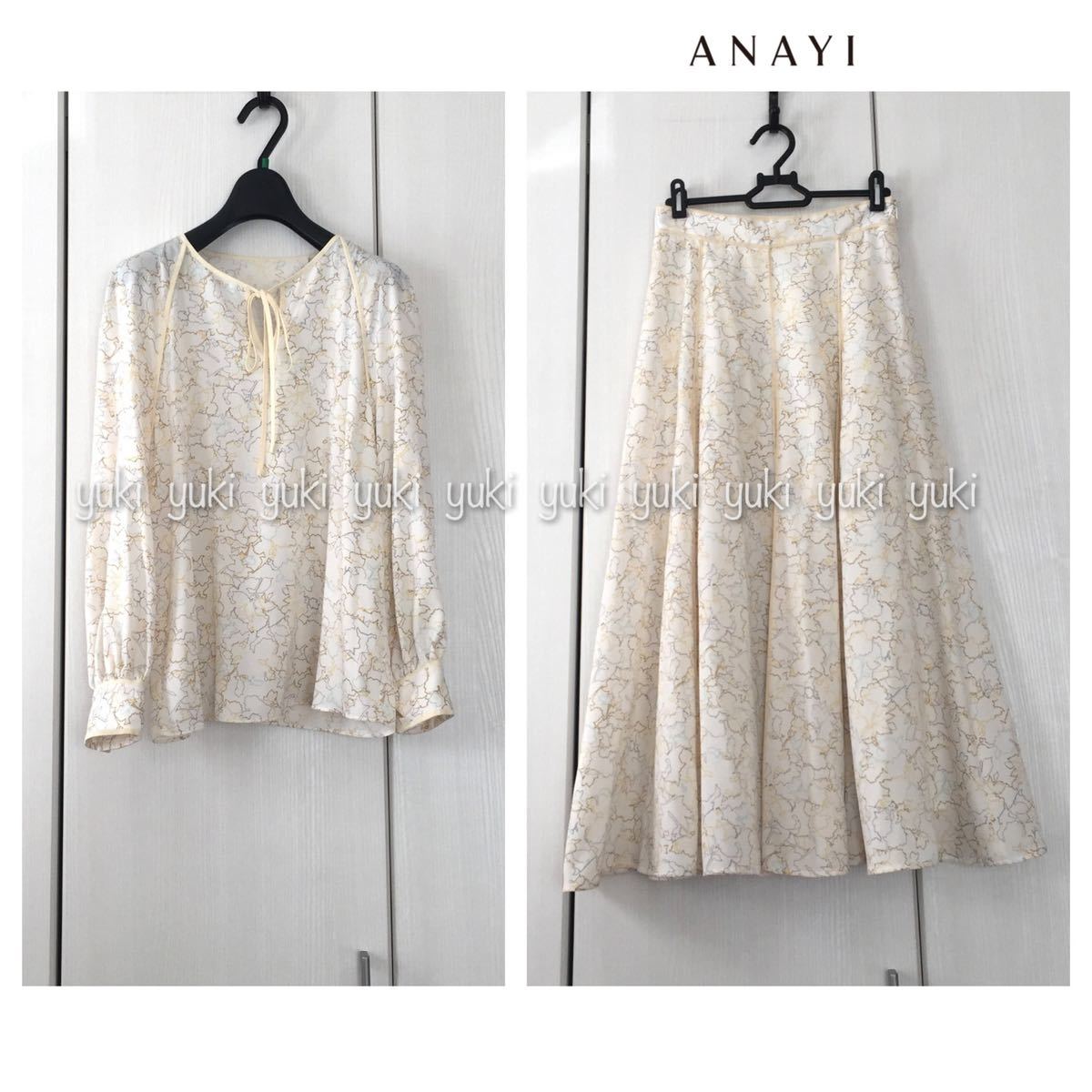 ANAYI チェックフラワープリント セットアップ|PayPayフリマ