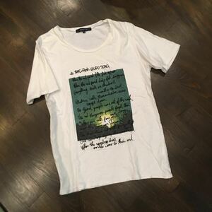 ABAHOUSE デザイン Tシャツ★アバハウス ayers rock uluru song 刺繍 アート エアーズロック 自然 ウルル モード ナチュラル シルエット