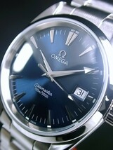 本物 OMEGA オメガ シーマスター アクアテラ 2518.8000 ネイビー 150メーター デイト 稼働品 保証 極美品☆_画像4