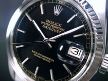 本物 激レア ROLEX ロレックス 18金WGフルーテッド ブラック オイスターパーペチュアル ref.16014 Cal.3035 デイトジャスト 超美品☆_画像1