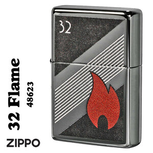 zippo(ジッポーライター)260-25 32Flame Design　フレイムデザイン　フラットトップ ハイポリッシュ　2023モデル #48623 【ネコポス可】