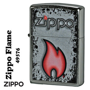 zippo(ジッポー)Flame Design　フレイムデザイン　ZIPPOロゴ　ストリートクローム　2023モデル #49576【ネコポス可】