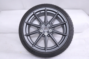 35-319★美品★ZD8 BRZ タイヤホイールセット1本 2021年50週 215/40R18 85Y 18×7.5J 5穴 PCD 100 +48 グレーメタリック スバル 純正 (QT)