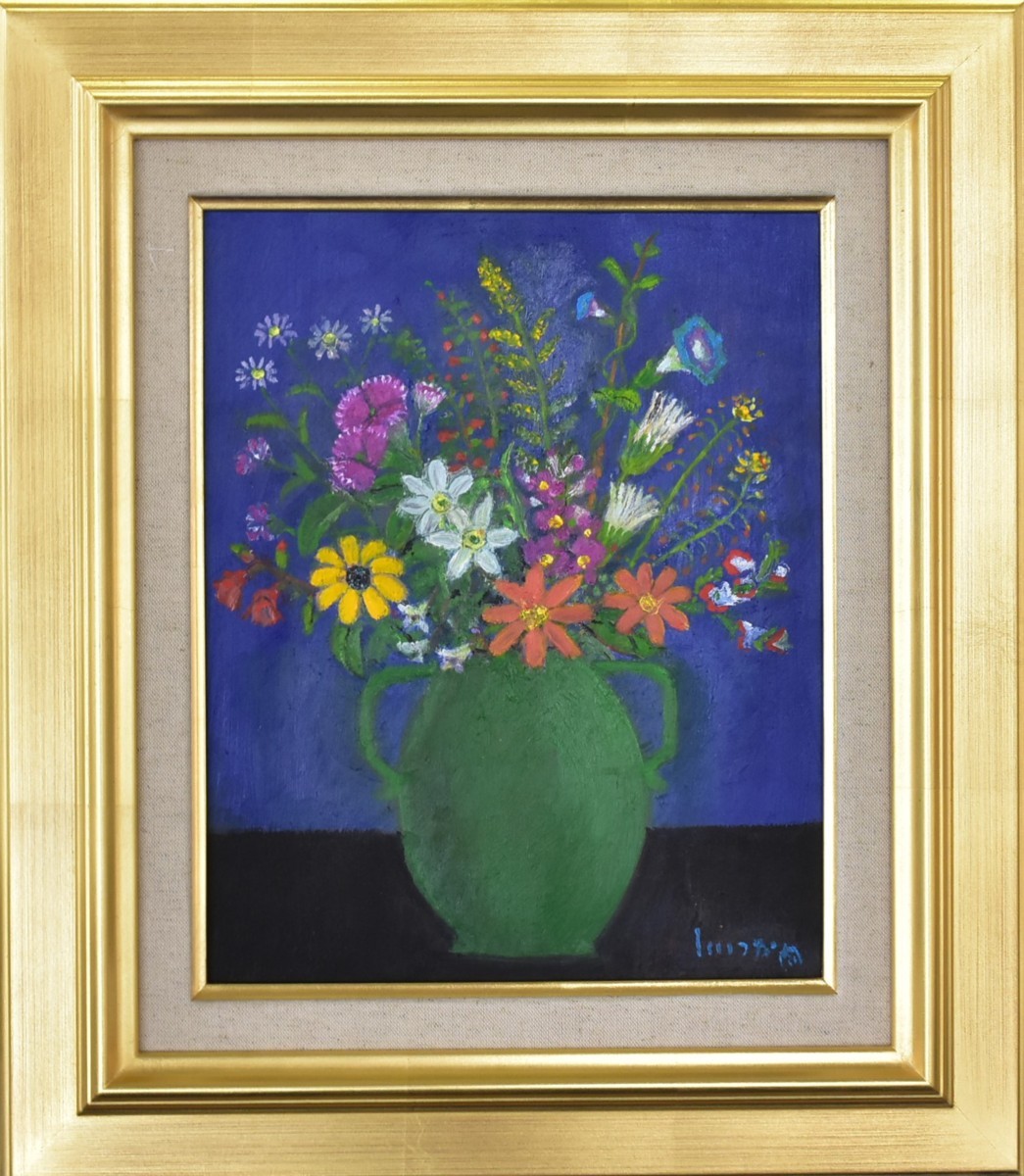 【正光画廊･5000点出品中】現代人気洋画家新作! 飯塚六郎 3号 ｢野の花2｣, 絵画, 油彩, 自然, 風景画