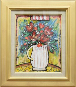 Art hand Auction Great find! Fujiko Shirai 3F Flower Fragrance Oil Painting, Painting, Oil painting, Still life
