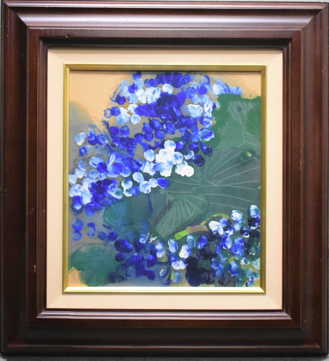 Recommended work to find! Fukuzawa 4F Hydrangea Oil painting Masamitsu Gallery, painting, oil painting, Nature, Landscape painting