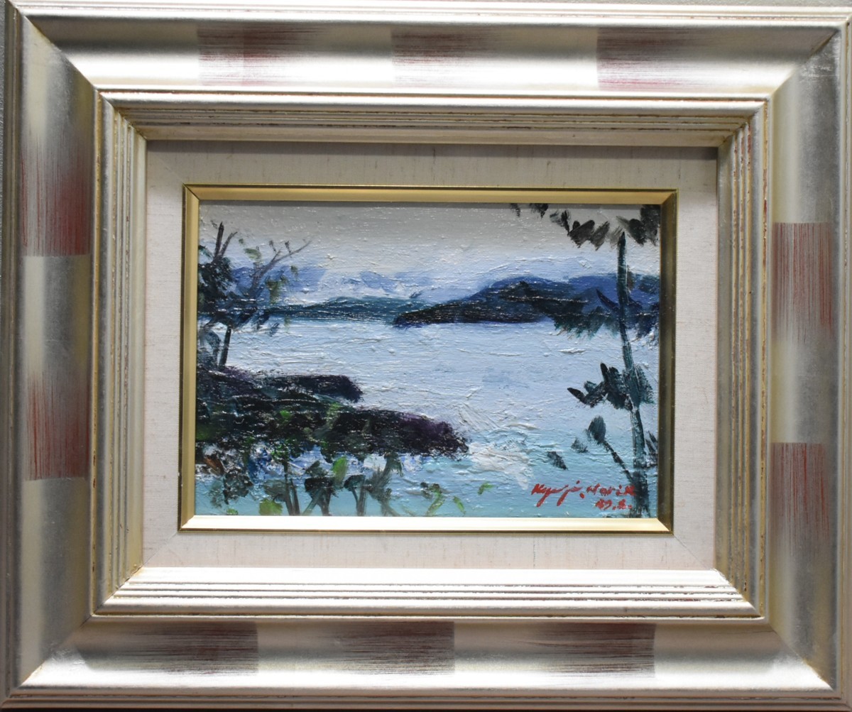 Recommended find: Oil painting by former member of the Jigenkai, Hisaji Horie, SM, Summer, Lake Towada, Seiko Gallery, Painting, Oil painting, Nature, Landscape painting