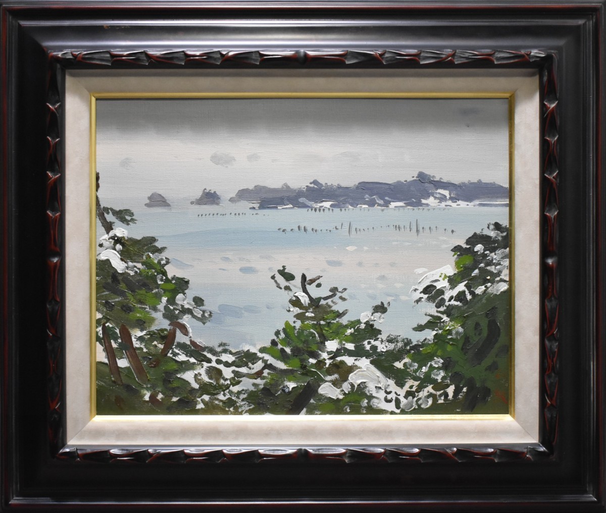 Empfehlenswerte Ölgemälde zu finden! Masaki Suzuki Nr. 6 Snowy Matsushima Masamitsu Gallery, Malerei, Ölgemälde, Natur, Landschaftsmalerei