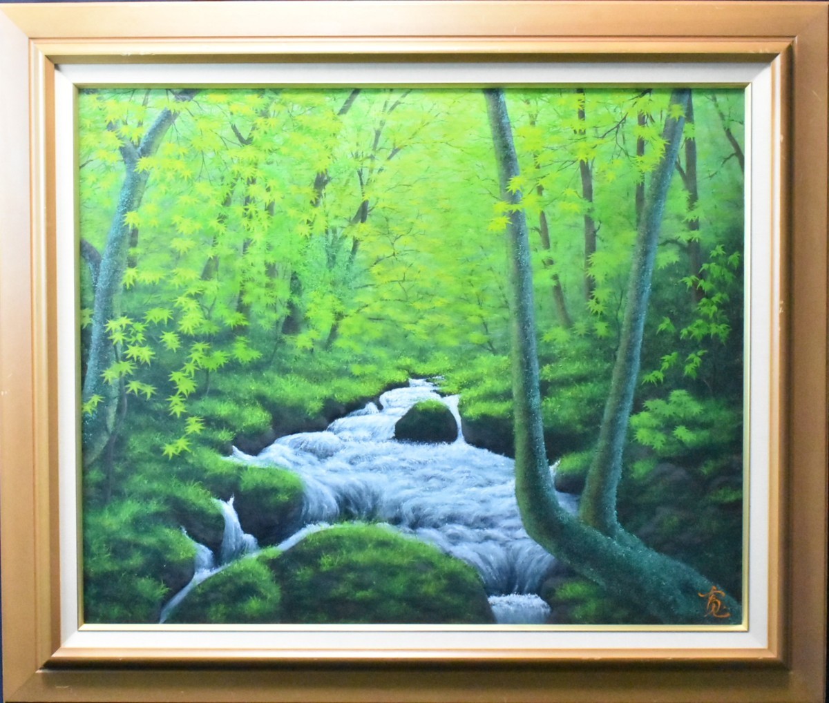 ¡Pinturas occidentales recomendadas para excavar! Hiroshi Shida No. 15 Oirase [Galería Masamitsu], cuadro, pintura al óleo, Naturaleza, Pintura de paisaje