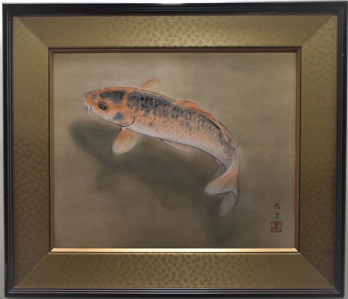 Empfohlene japanische Malerei! Reiho 12-gou große Nishikigoi Masamitsu Galerie, Malerei, Japanische Malerei, Blumen und Vögel, Tierwelt