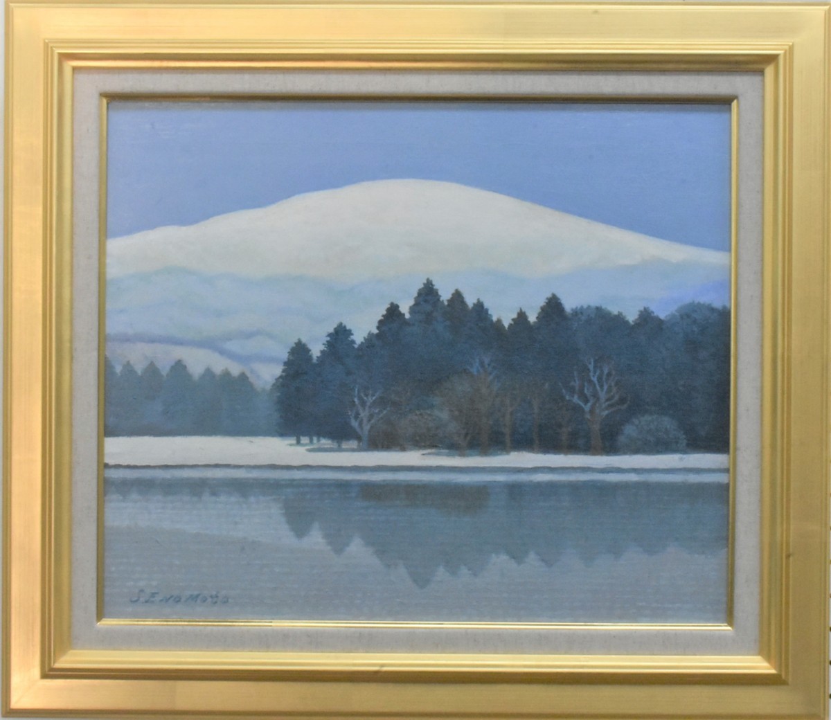 Gran hallazgo: pintura al óleo de Seiichiro Enomoto, 8F Día de invierno en Gallery Masamitsu, Cuadro, Pintura al óleo, Naturaleza, Pintura de paisaje