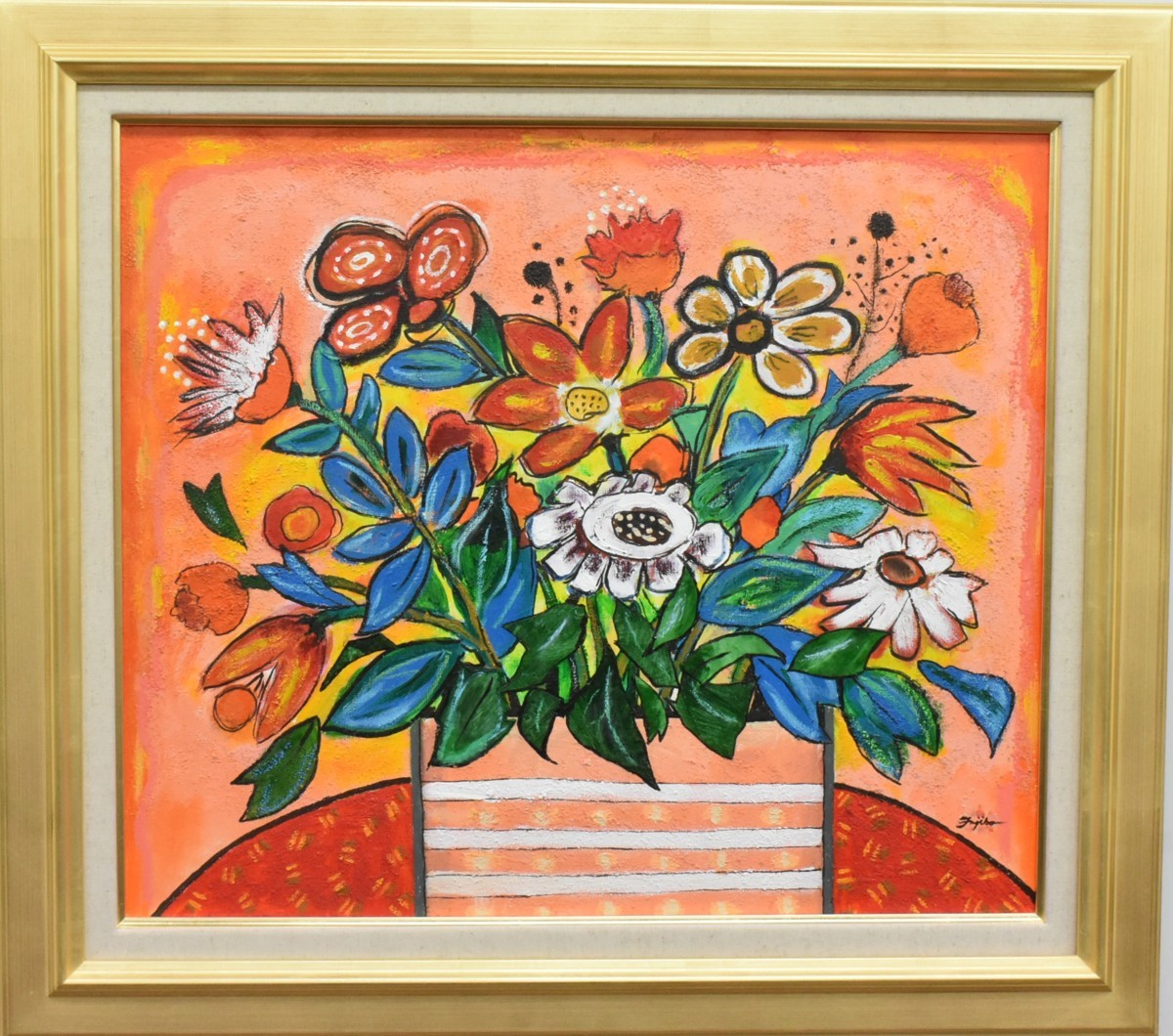 [Masami Gallery] A new oil painting by a popular artist! Fujiko Shirai, No. 10 Bouquet Sent [5, 000 pieces on display! You're sure to find a piece you like], Painting, Oil painting, Still life
