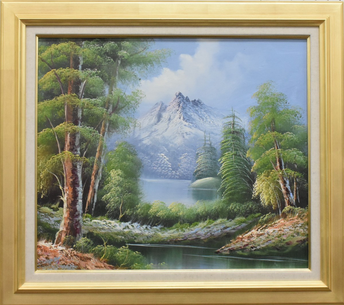 Peinture à l'huile dénichée ! Artiste inconnu, taille 10, Paysage, Galerie Seiko, Peinture, Peinture à l'huile, Nature, Peinture de paysage