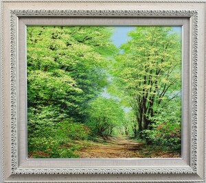 Art hand Auction [Authentisches Werk] Kenichi Morita Spring Transition Forest Western Painting 10F [Masamitsu Gallery], Malerei, Ölgemälde, Natur, Landschaftsmalerei