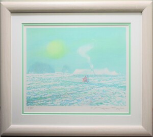 Art hand Auction 掘り出しオススメ作品! 版画 クロード･マヌキャン ｢風景｣ 71/200, 美術品, 版画, 石版画, リトグラフ