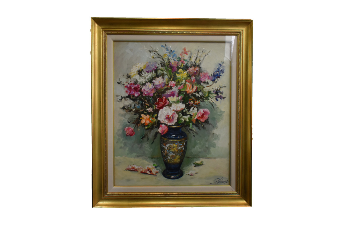 Recommended bargain: Shigenobu Neogi No. 15 Flowers in a Royal Doulton Vase, Painting, Oil painting, Still life