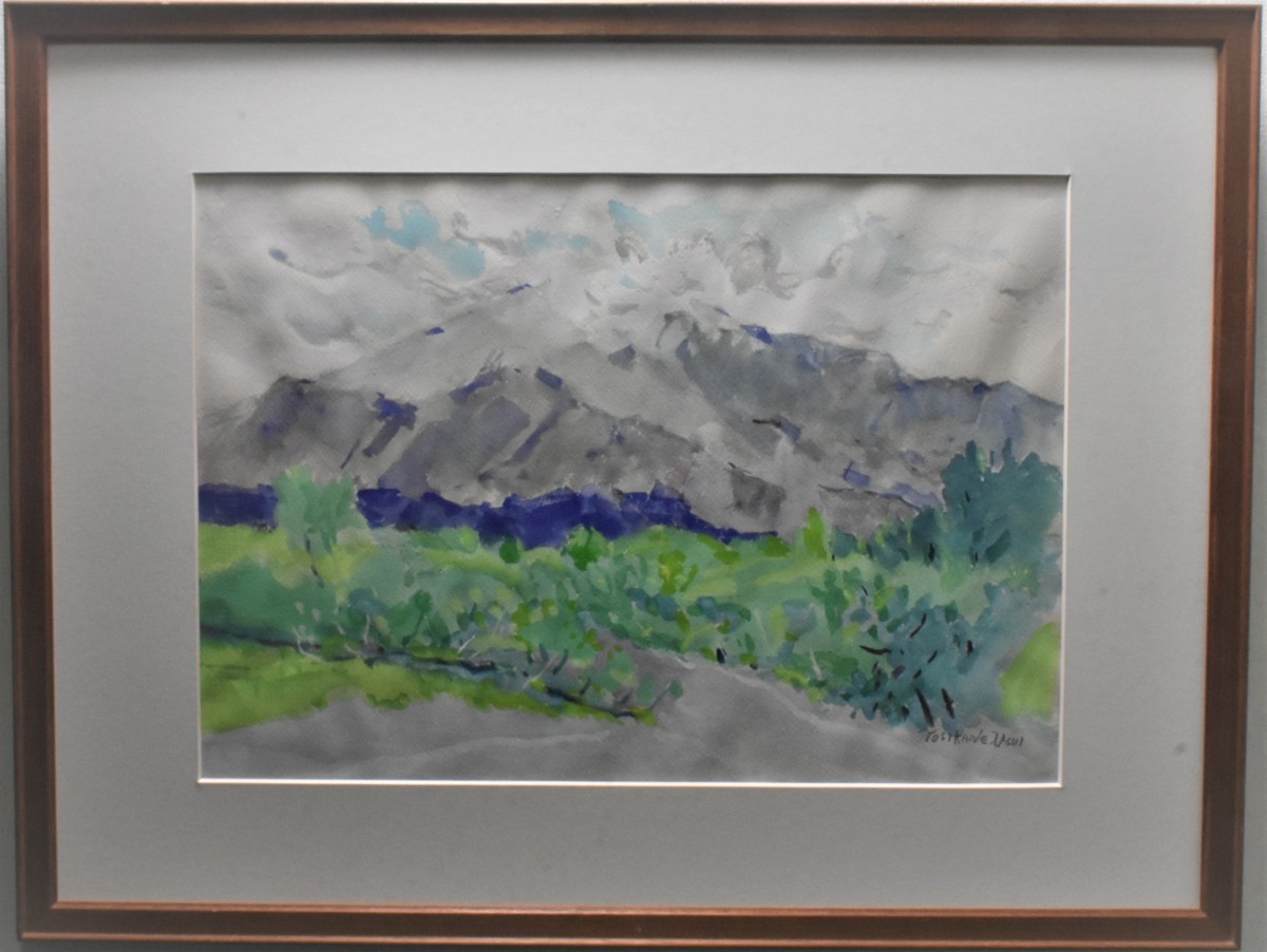 Toller Fund: Aquarell von Toshikane Usui, Landschaft in der Masamitsu Gallery, Malerei, Aquarell, Natur, Landschaftsmalerei