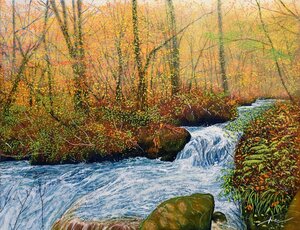 Art hand Auction Authentic new oil painting by a popular artist! Shoichi Suzuki, 10 pages, Autumn at Oirase Gorge [Masami Gallery] Established 53 years ago, It is one of the largest art galleries in Tokyo., Painting, Oil painting, Nature, Landscape painting