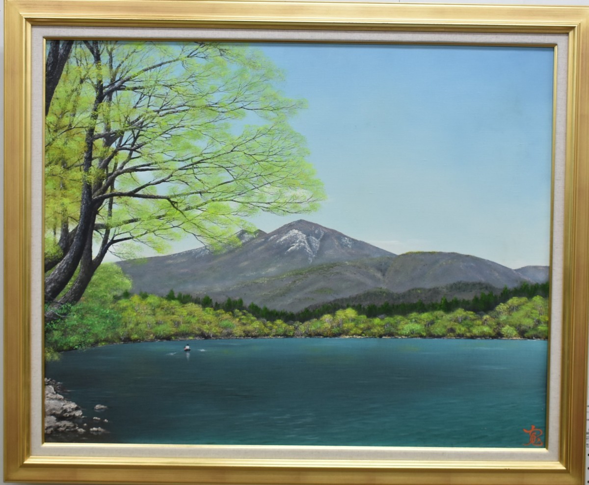 ¡Obra de pintura al óleo desenterrada! Hiroshi Shida No. 30 Primavera en la Galería Nagakanuma Masamitsu, cuadro, pintura al óleo, Naturaleza, Pintura de paisaje