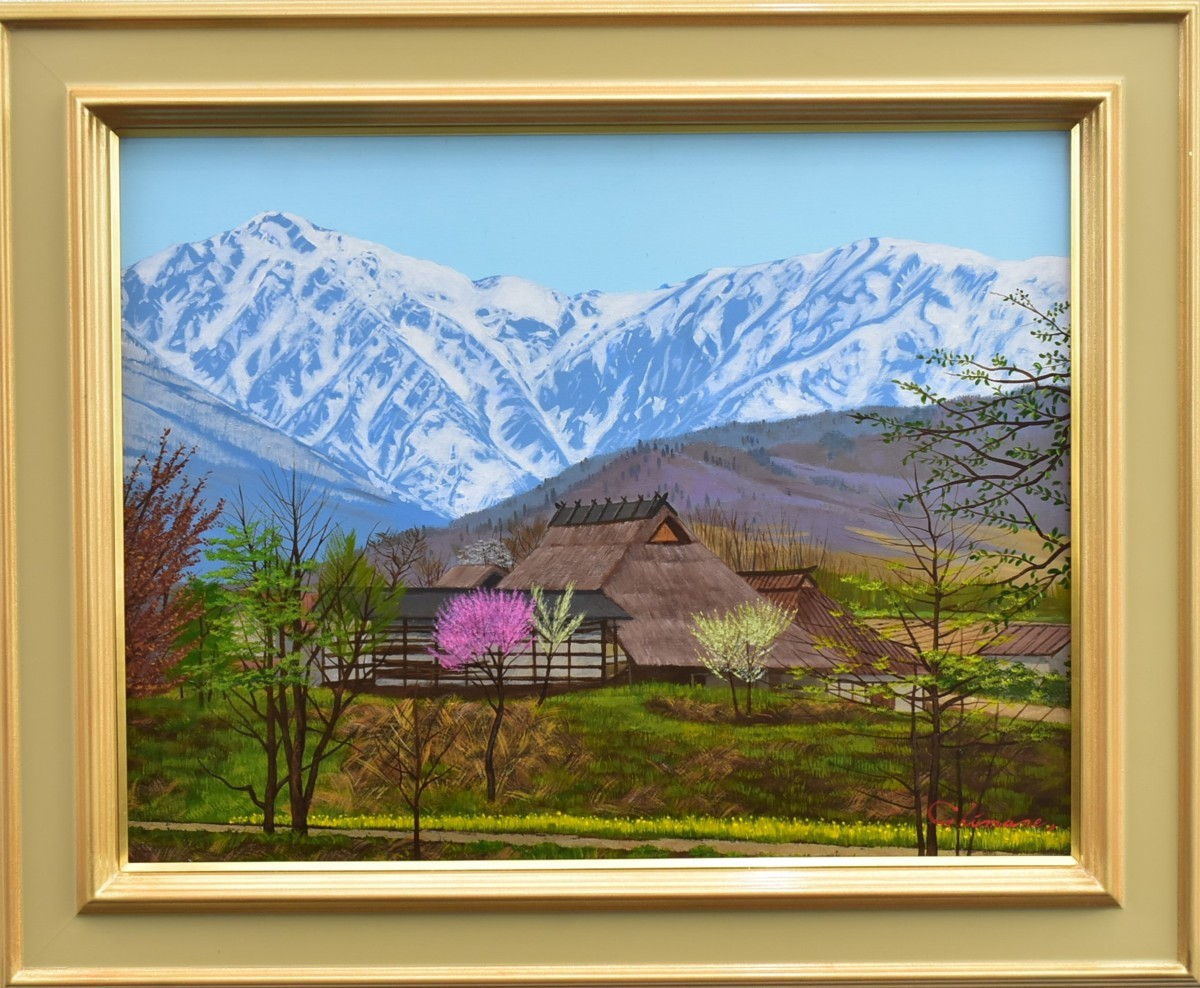 [Masami Gallery] New work by popular Western painter Shimane Kiyoshi, 10 pages, Hakuba Early Spring [5, 000 pieces on display, you're sure to find the work you're looking for], Painting, Oil painting, Nature, Landscape painting