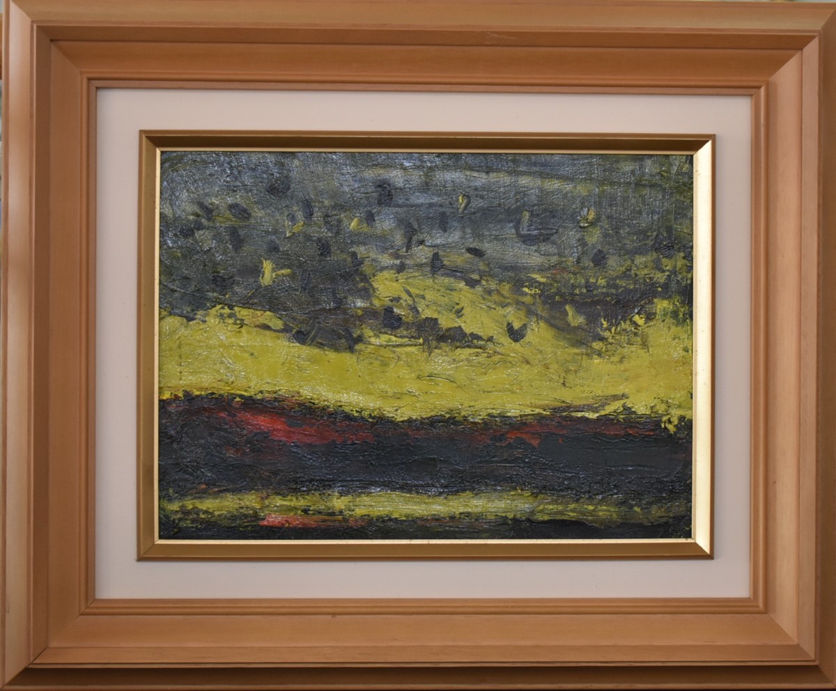 ¡Pintura al óleo rara y rara! Konosuke Hino, No. 4, Mar de pájaros danzantes en la galería Seiko, Cuadro, Pintura al óleo, Naturaleza, Pintura de paisaje