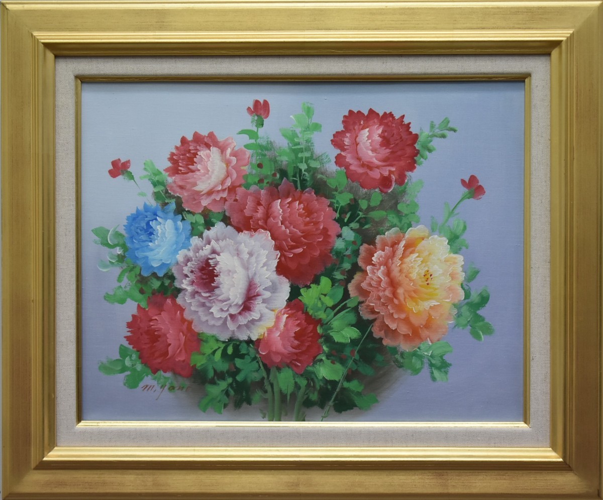 Popular recommended oil painting! M. Yano No. 6 Rose Masamitsu Gallery, Painting, Oil painting, Still life
