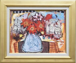 Art hand Auction ¡Trabajo recomendado! Fujiko Shirai 6F Flores y edificios Pintura al óleo [¡5000 piezas en exhibición! Seguro que encontrarás un trabajo que te guste], Cuadro, Pintura al óleo, Naturaleza muerta