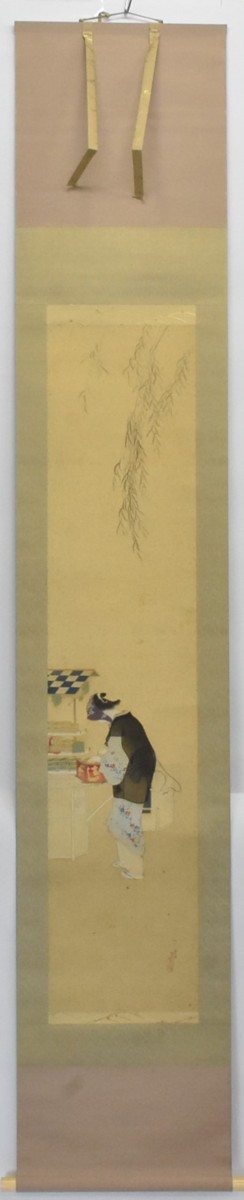 ¡Trabajo raro de un maestro pintor tardío! Koba Ito scroll Mushisei *Evaluación disponible* [Galería Masamitsu]*, cuadro, pintura japonesa, persona, Bodhisattva
