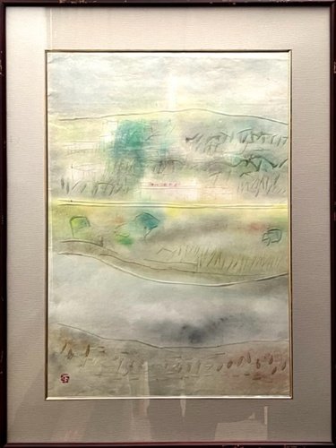 This is a simple and tasteful work.Yoshio Yokote Watercolor Kione Taeka [Masamitsu Gallery, 5000 items on display, you can find your favorite work], painting, watercolor, Nature, Landscape painting