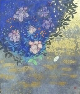 Art hand Auction A work by a popular Japanese painter! Rieko Nakajo, No. 10 Autumn Bloom II (Roses) Framed work [Masami Gallery, 5, 500 pieces on display!], Painting, Japanese painting, Flowers and Birds, Wildlife