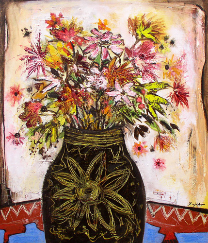 [Masami Gallery] Neue Arbeit! Fujiko Shirai Nr. 10 Blumenvase mit Rahmen [5000 Objekte ausgestellt! Sie werden sicher eine Arbeit finden, die Ihnen gefällt], Malerei, Ölgemälde, Stillleben