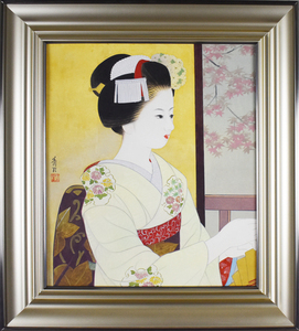 Art hand Auction *Œuvres rares et inédites*Peintures japonaises, peint à la main*Miyashita Toshinori : Utage 10F *, Peinture, Peinture japonaise, Paysage, Vent et lune