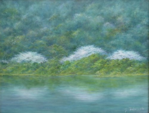 [Œuvre authentique] Yoshihiro Tsukamoto Peinture à l'huile silencieuse 15 pages [Galerie Masamitsu], peinture, peinture à l'huile, Nature, Peinture de paysage