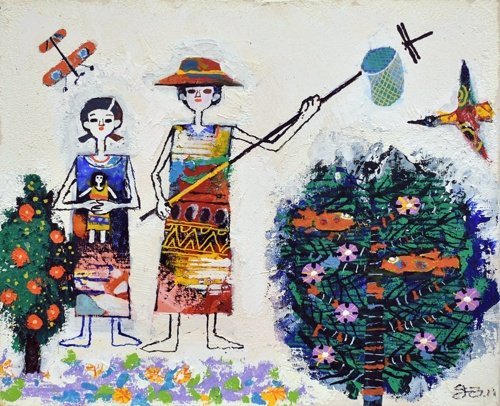 已故西方著名画家的作品, 城田正田, 第 8 条, Bug Catcher [精工画廊] 东京最大的画廊之一, 庆祝成立 53 周年*, 绘画, 油画, 自然, 山水画