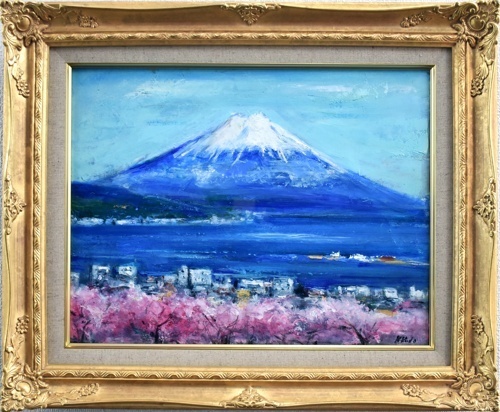 Kazuo Kudo Suruga Bay with a View of Fuji Oil on board 6F [Masamitsu Gallery] One of the largest art galleries in Tokyo 53rd anniversary*, painting, oil painting, Nature, Landscape painting
