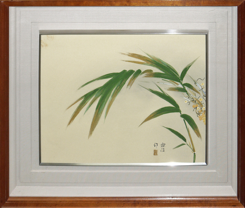 tasteful piece of Japanese painting. Kanpa Asai Bamboo shoots 30.5x39.5cm Japanese painting [Seiko Gallery, 5000 pieces on display, you're sure to find one you like], Painting, Japanese painting, Flowers and Birds, Wildlife