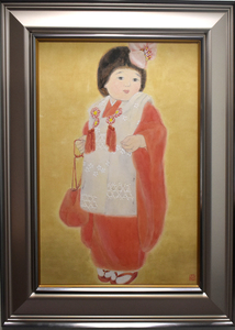 Art hand Auction 推荐工作找！日本画初江十香二3岁15M, 绘画, 日本画, 人, 菩萨
