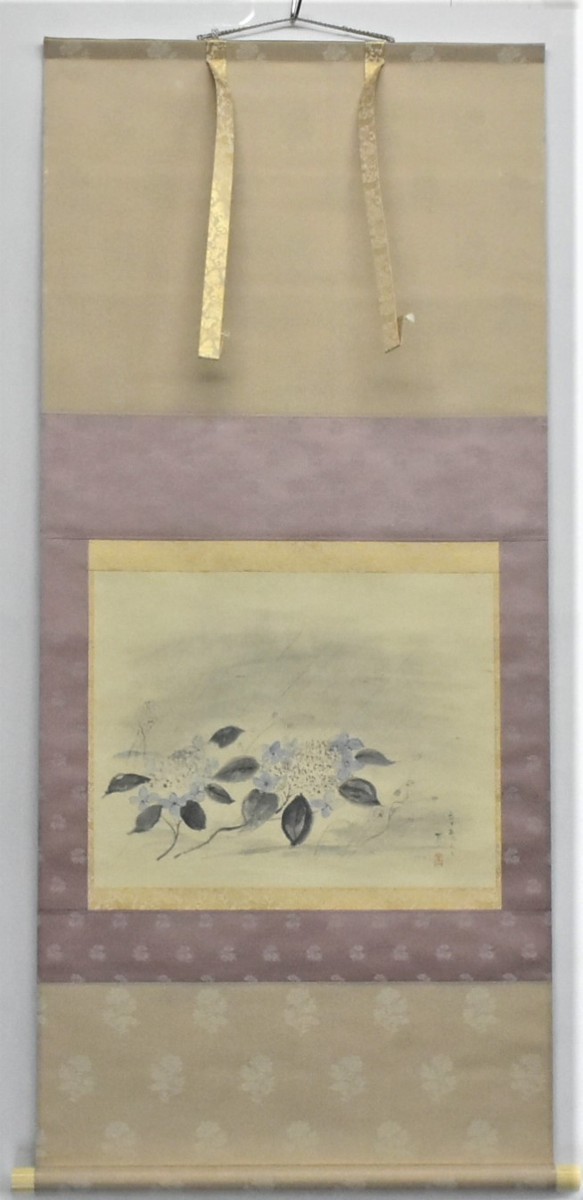 Showa romantischer Maler! Shinichi Saito Hydrangea [Seiko Gallery] Vor 53 Jahren gegründet, Es ist eine der größten Kunstgalerien in Tokio.*, Kunstwerk, Malerei, Tuschemalerei