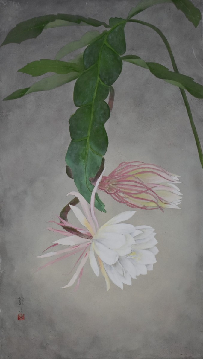 Œuvres recommandées à trouver ! Peinture japonaise* Sonoko Toyozo 12M La beauté sous la lune Masamitsu Gallery, peinture, Peinture japonaise, fleurs et oiseaux, oiseaux et bêtes