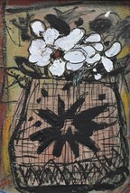 掘り出しオススメ作品! 　　　白井不二子　　　　SM　　　　「かごの花」　　　　油彩画　 　　　正光画廊_画像2