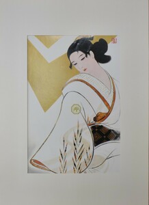 Art hand Auction 掘り出しおすすめ作品! 岩田専太郎 ポスター“三百年の女 ｢よしといひ葦といはれつ(延享)｣ 正光画廊, 美術品, 絵画, その他