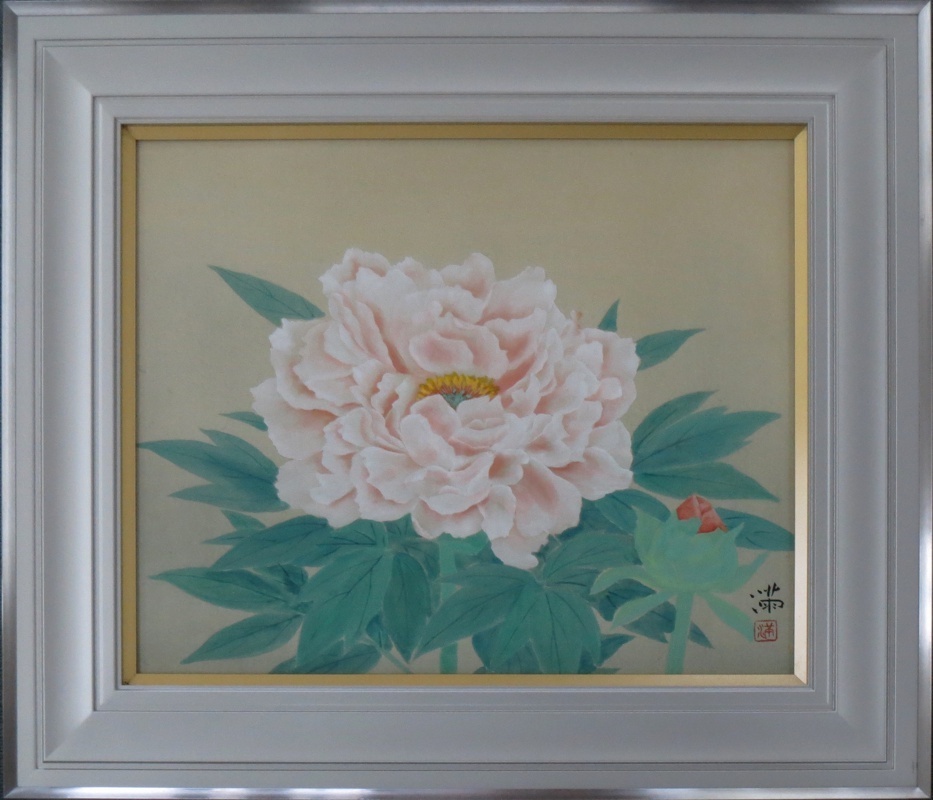 ¡Pinturas japonesas recomendadas! Mitsuru Matsuura No. 8 Peonía Galería Masamitsu*, cuadro, pintura japonesa, flores y pájaros, pájaros y bestias